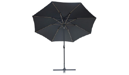 Solar Led Parasol Antraciet