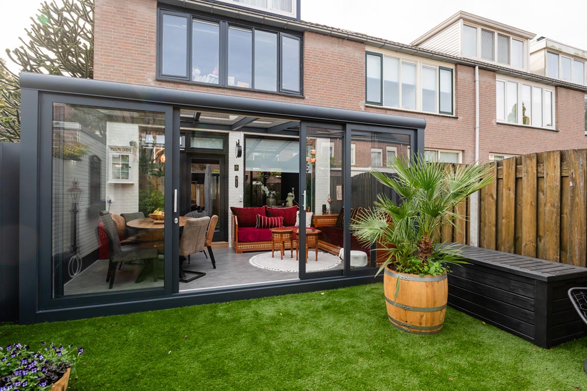 Tuinkamer op maat glas