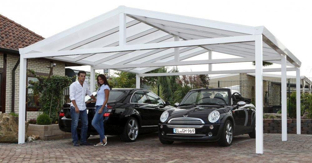 Witte carport op maat